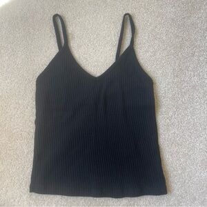 Topshop black cami cropped spaghetti strap size 4 / small